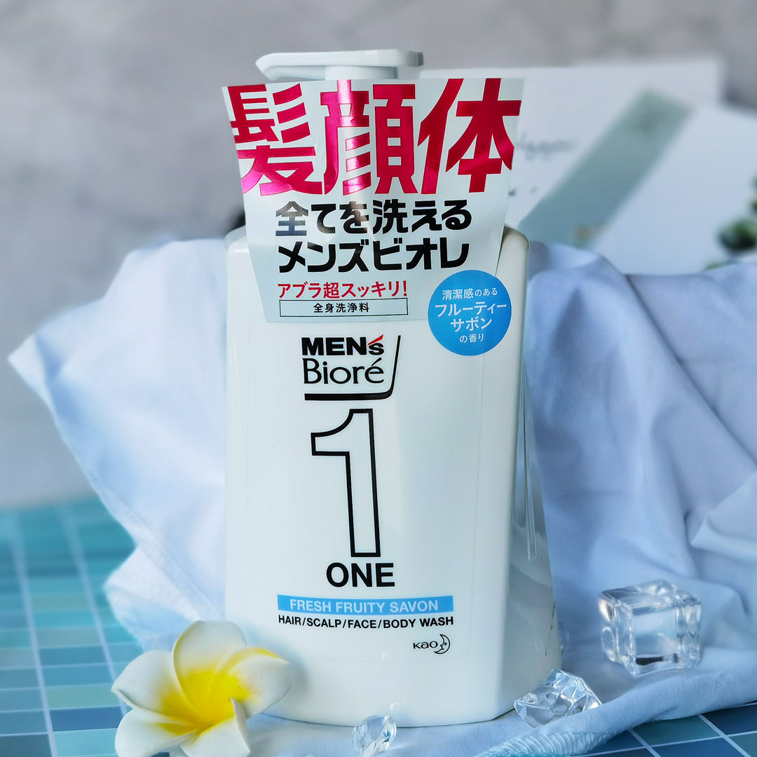 花王 Kao碧柔洗发沐浴露男士三合一洗发沐浴露 480ml