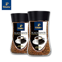 Tchibo 奇堡德国进口速溶冻干纯黑咖啡粉无糖美式低脂黑咖啡100g*2