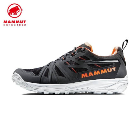 MAMMUT猛犸象Saentis男士GTX轻量透气低帮越野跑鞋 黑橘拼色 44.5