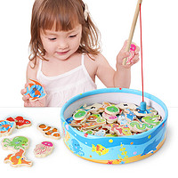 铭塔儿童玩具 磁性钓鱼 1-3-5周岁婴幼儿童男孩女孩益智早教 41条鱼+2根钓竿(桶装) 彩盒装