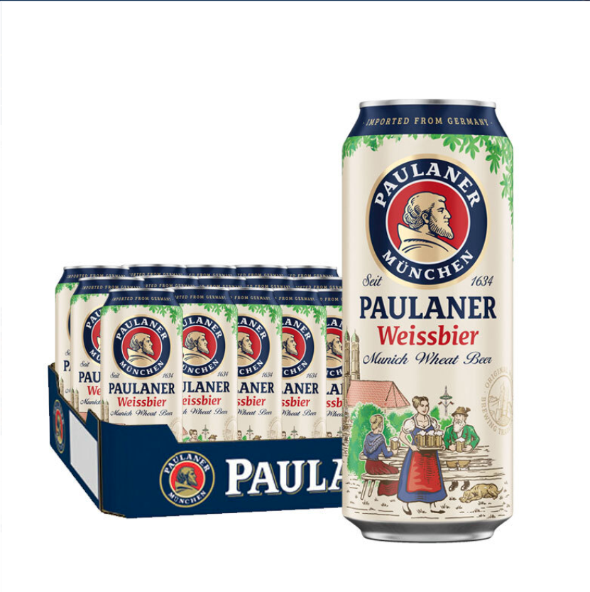 paulaner 保拉纳 酵母型 小麦啤酒 500ml*24听