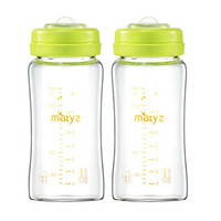玻璃储奶瓶2只装 宽口径母乳储存瓶 240ML MZ-0847