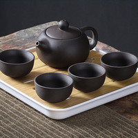 澜扬 陶瓷茶具套装 茶壶1个茶杯4个茶盘1个
