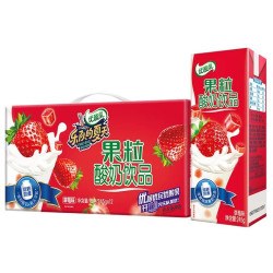 yili伊利伊利优酸乳果粒酸奶饮品草莓味黄桃味芒果味245g12盒礼盒装1