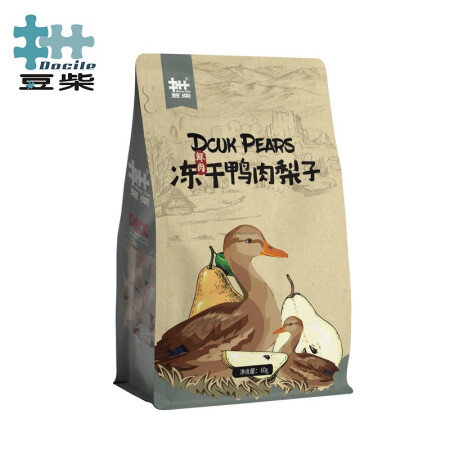 docile 豆柴 猫咪狗狗冻干鸭肉梨子零食美短英短宠物金毛泰迪成犬幼犬冻干零食60g