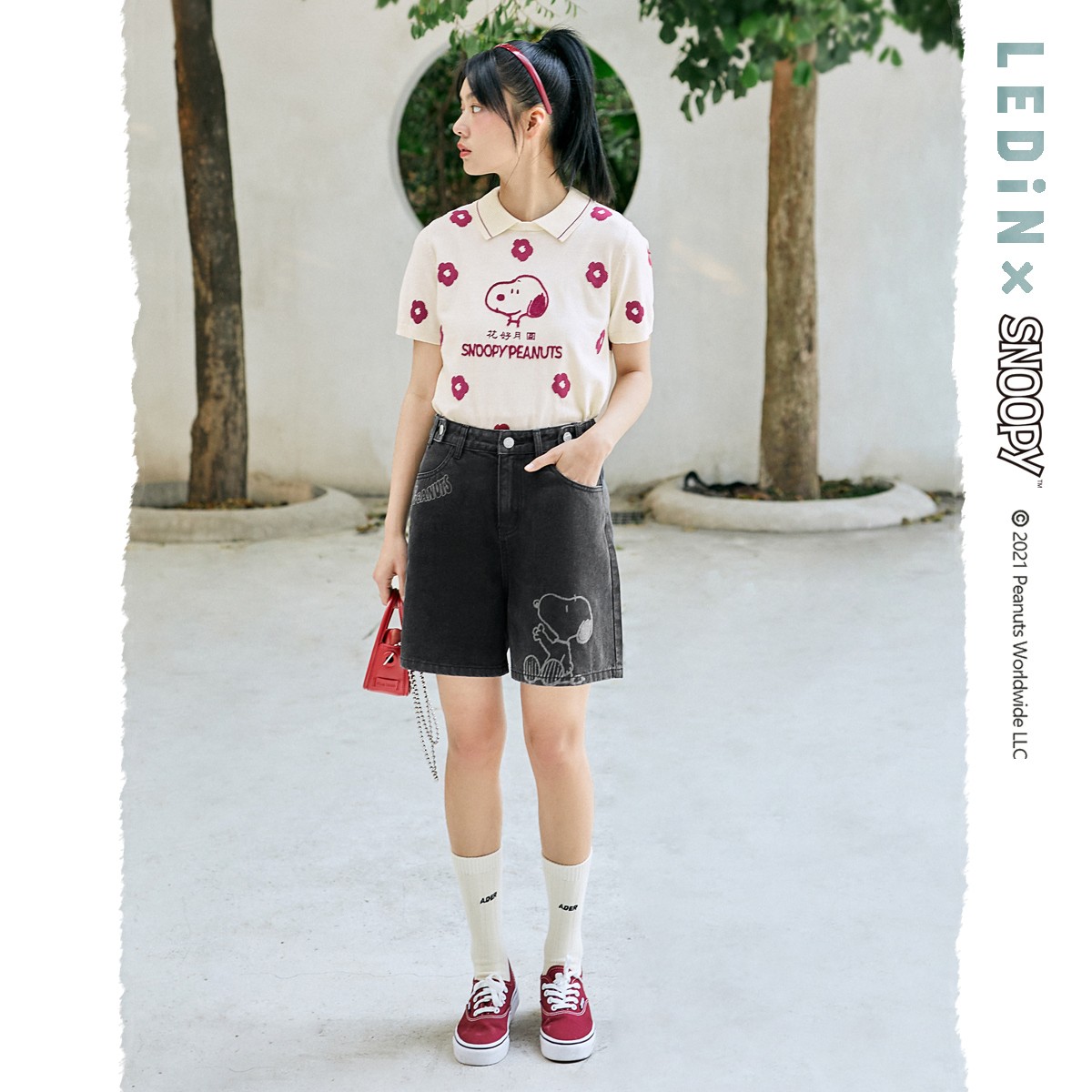 LEDIN 乐町 CWEEB2122 女士POLO短袖T恤