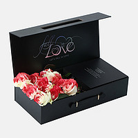 花加520热恋系列进口染色玫瑰鲜花礼盒