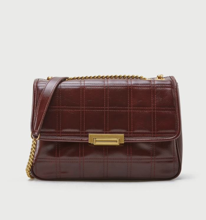 URBAN REVIVO AW34BB2N2000 菱格纹金属链条包