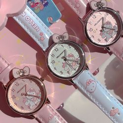 hellokitty三丽鸥手表女学生儿童可爱ins风独角兽防水女童手表
