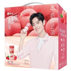 蒙牛真果粒青春有你白桃树莓240ml