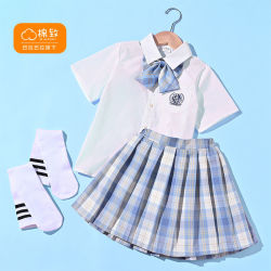 棉致女童套装jk制服裙儿童大童夏季学院风小学生裙子