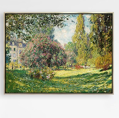 莫奈 油画￨原作版画《蒙梭公园》 成品尺寸 60*x45cm 闪耀金 1876年 油画布