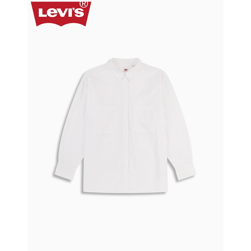 Levi's李维斯女士翻领纯棉白衬衫28934-0002 白色 S