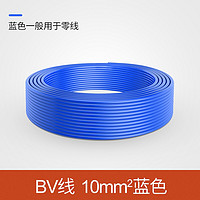 鸿雁电线BV10国标10平方铜芯线家用铜线纯铜电源单芯电缆线100米 BV10蓝色