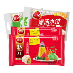 三全 混合口味水饺3224g(猪肉白菜 韭菜鸡蛋 玉米蔬菜猪肉) 早餐 火锅