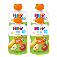 喜宝（HiPP）婴幼儿袋装辅食宝宝零食 蔬果泥（6-36月龄适用）欧洲原装进口 苹果香蕉泥*4