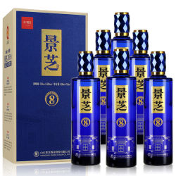 景芝8年份52度500m瓶白酒礼盒500ml单瓶53度一品景芝品鉴2瓶