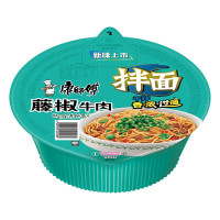 康师傅 方便面干拌面藤椒牛肉面12碗