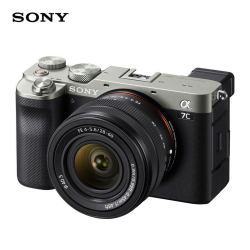 sony索尼alpha7c全画幅微单数码相机轻便小巧vlog4k视频银色单机身