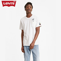 Levi's®xPeanuts®夏季联名系列男士圆领印花T恤34310-0013（XS、白色）