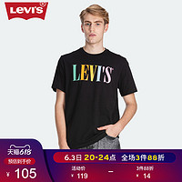 Levi's李维斯商场同款男士宽松休闲黑色纯棉短袖T恤潮69978-0044