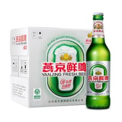 yanjingbeer燕京啤酒10度鲜啤500ml12瓶整箱装