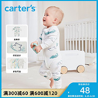 Carter's 孩特 carter's嬰兒連體衣四季長袖爬服春夏純棉卡特男女新生寶寶空調服