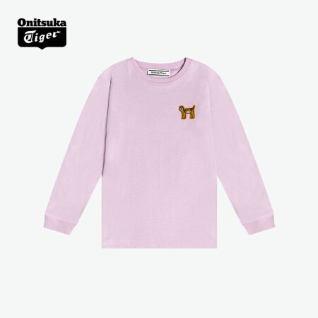 Onitsuka Tiger鬼塚虎儿童长袖卫衣 休闲刺绣上衣 童装2184A136-400 紫色-500 130