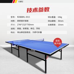 健伦(jeeanlean)乒乓球桌 室内家用可折叠标准移动乒乓球台户外 标准