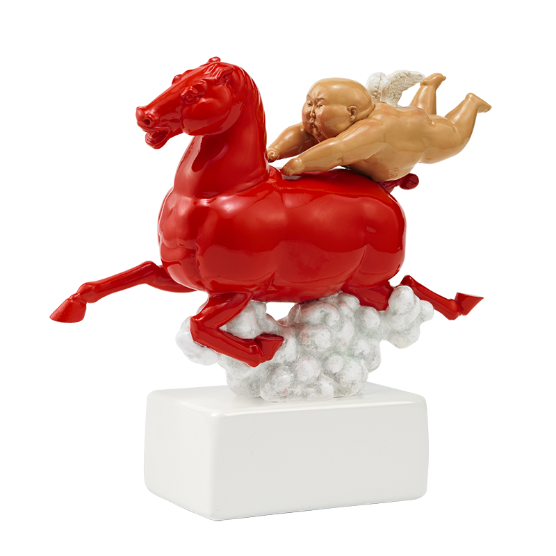 XQ 稀奇 瞿广慈《马化腾》19.4×22×10cm 生肖摆件 玻璃钢雕塑