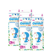nepia 妮飘 哆啦A梦Genki进口纸尿裤婴儿粘贴型超薄透气尿不湿XL44*4包