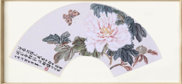 ARTMORN 墨斗鱼艺术  张海洋国画作品《白牡丹》60×21cm 2018年 室沙发背景墙 挂画 装饰画