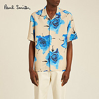 Paul Smith男士帝王玫瑰印花合身版型短袖衬衫2021夏季新品
