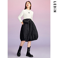 LEDIN 樂町 氣質a字半身裙2020秋季新款個性絎棉傘裙氣質半身裙女