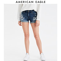 AMERICAN EAGLE AEO弹力外穿女士牛仔短裤破洞迷你热裤American Eagle 1332_6051