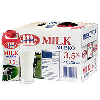 MLEKOVITA 妙可 波蘭原裝進口冠軍系列全脂純牛奶高鈣早餐奶250ml*12盒便攜禮盒裝