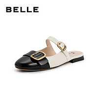 BeLLE 百麗 2021新商場同款女法式復古小香風拖鞋女夏外穿涼鞋3HN30AH1