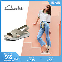 Clarks 其樂 clarks其樂女鞋2021夏季運動休閑涼拖綁帶魔術貼沙灘涼鞋女