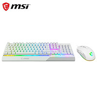 MSI 微星 GK30电竞键盘+GM11游戏鼠标 键鼠套装  白色