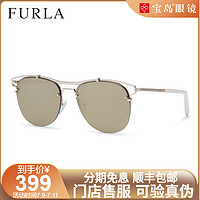 芙拉FURLA眼镜 个性金属平面太阳镜女潮圆脸防紫外线墨镜 SFU106