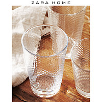 ZARA HOME Zara Home 简约玻璃浮雕办公室喝水杯透明家用饮料杯 42671402990