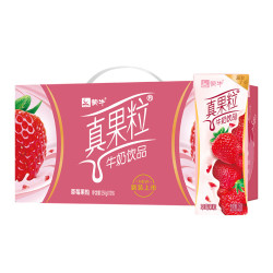 mengniu 蒙牛 4月产)蒙牛真果粒 牛奶饮品水果风味草莓味 250g*12盒