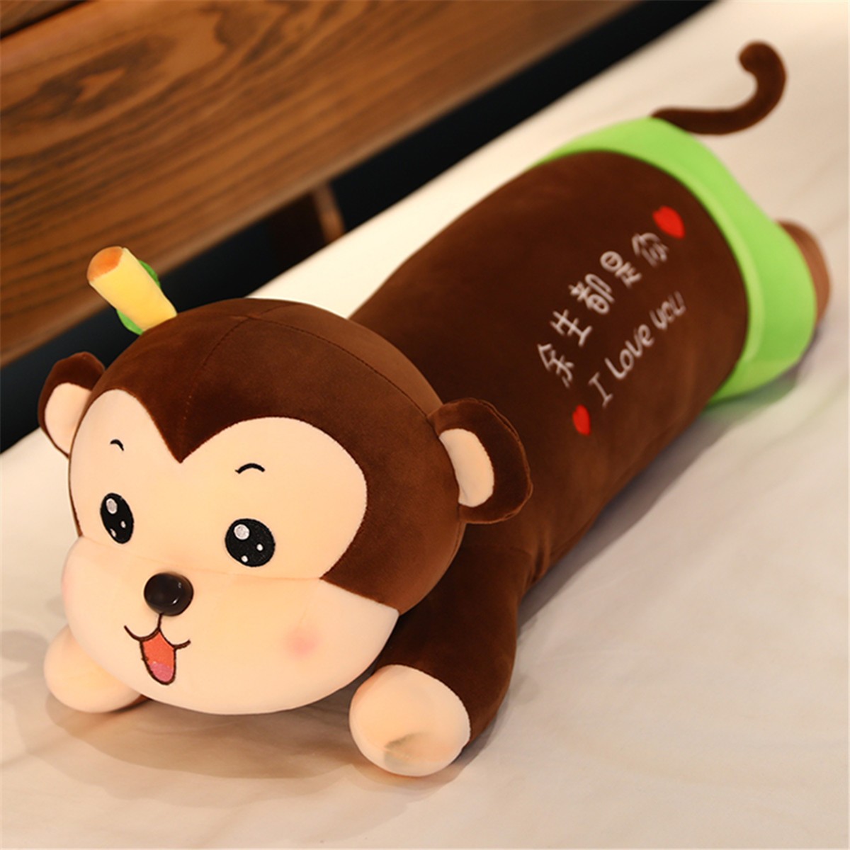 猴子公仔睡觉抱枕毛绒玩具可爱玩偶可拆洗