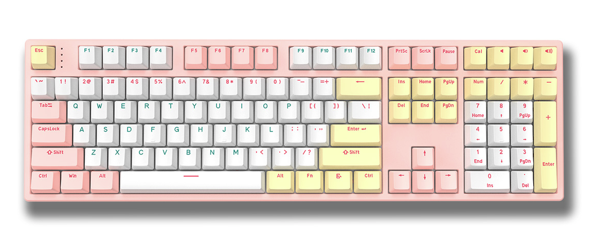 GANSS 迦斯 HELLO GANSS HS 108T 三模机械键盘 银轴 108键