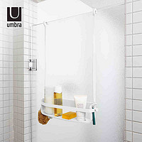 UMBRAUMBRA浴室收纳架厕所置物架吸壁式吸盘壁挂挂篮卫生间免打孔（灰色）