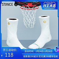 STANCE斯坦斯359feel100短袜男袜运动袜排实战中筒篮球袜精英袜（L、白色(FEEL 100新款)）