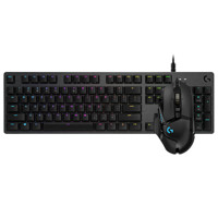logitech 羅技 G512 機械鍵盤 C軸 G502HERO 鼠標 有線鍵鼠套裝 黑色