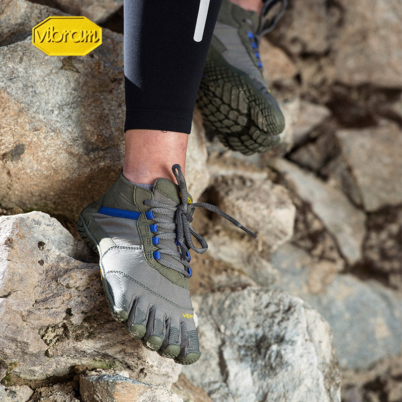 Vibram五指鞋 女子户外运赤足透气轻便防滑耐磨登山越野鞋VTREK（39、卡其色 18W7403）