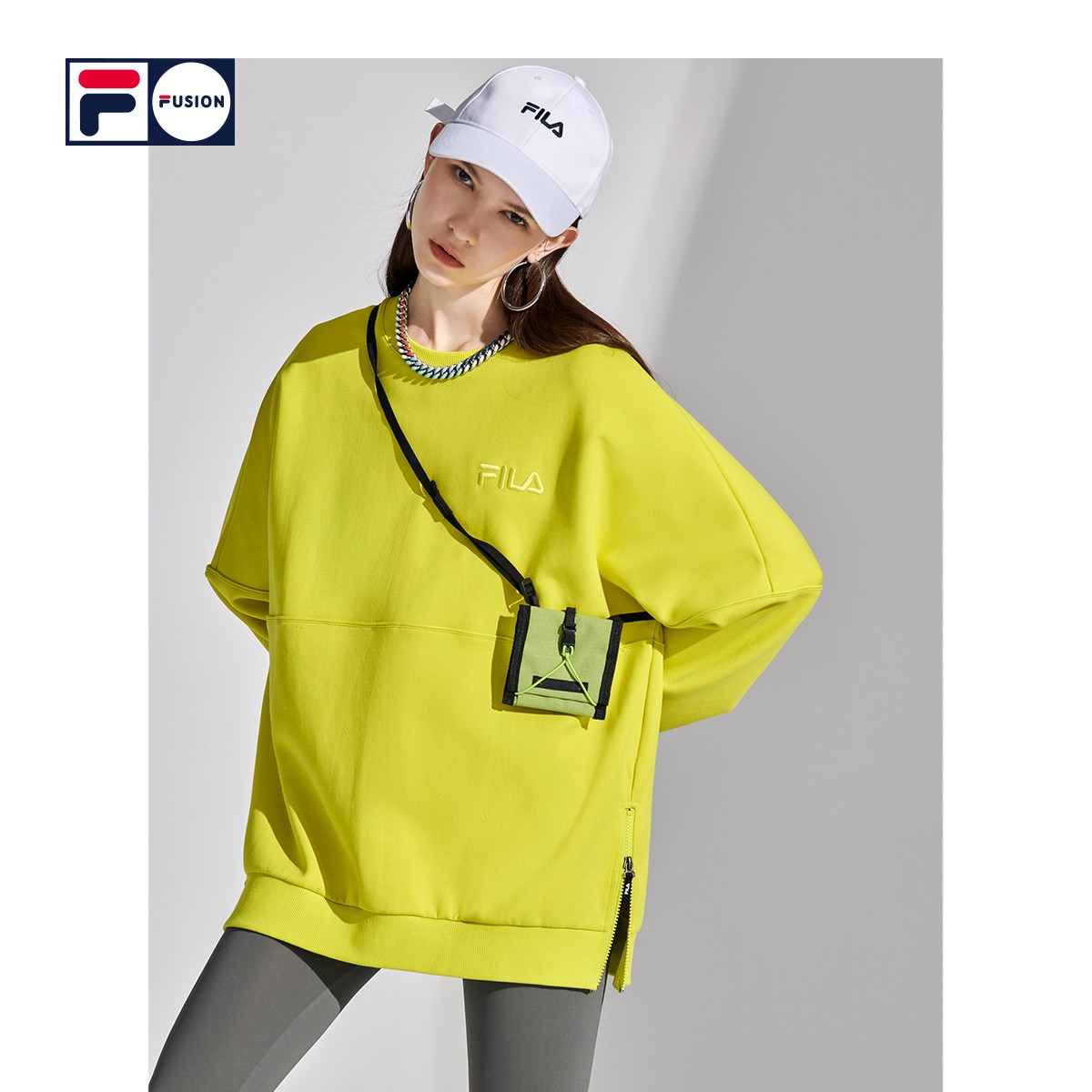 FILA 斐乐 FUSION T11U116205A 情侣运动卫衣