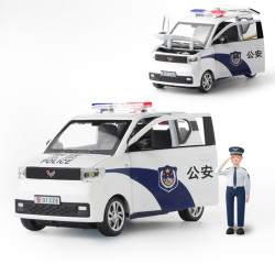 lineng砺能玩具砺能正版五菱宏光警车miniev